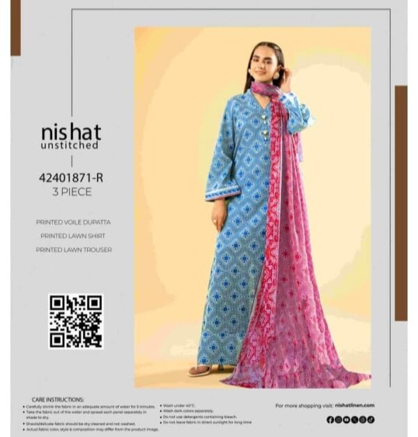 Nishat 42401871-R 3 Piece Unstiched
